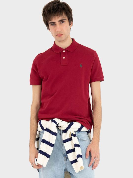 Polo Short Sleeve Blouse Burgundy