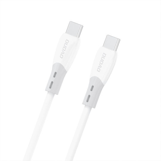 Dudao Cablu USB 2.0 USB-C masculin - USB-C 60W Alb 2m