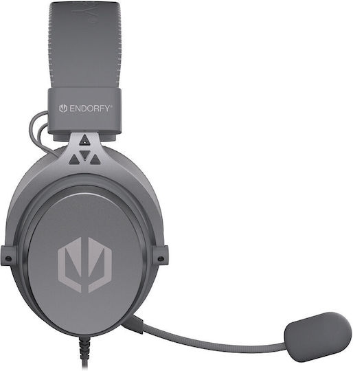 Endorfy VIRO Plus USB Over Ear Gaming Headset με σύνδεση USB Γκρι