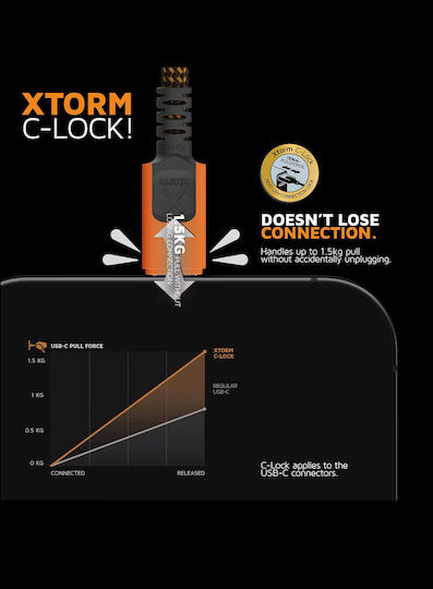 Xtorm USB 2.0 Cable USB-C Male - USB-C 60W Black 1.5m