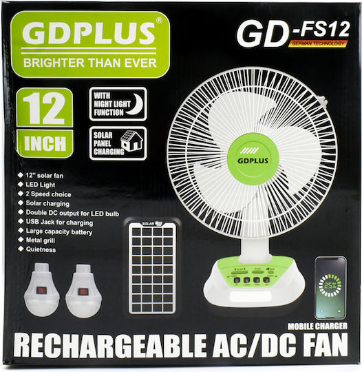 GDPLUS Ηλιακό σύστημα με Ανεμιστήρα GD-FS12