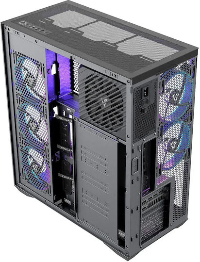 Modecom Volcano SPACE XL Gaming Full Tower Κουτί Υπολογιστή με Πλαϊνό Παράθυρο και ARGB Φωτισμό Μαύρο