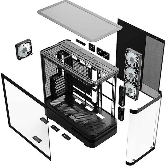 Modecom Volcano AQ200 Gaming Midi Tower Computer Case with Side Window Black