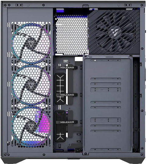 Modecom Volcano SPACE XL Gaming Full Tower Κουτί Υπολογιστή με Πλαϊνό Παράθυρο και ARGB Φωτισμό Μαύρο