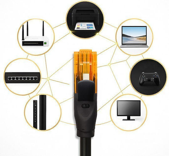 Qoltec U/UTP Cat.6 Ethernet Network Cable 10m Black