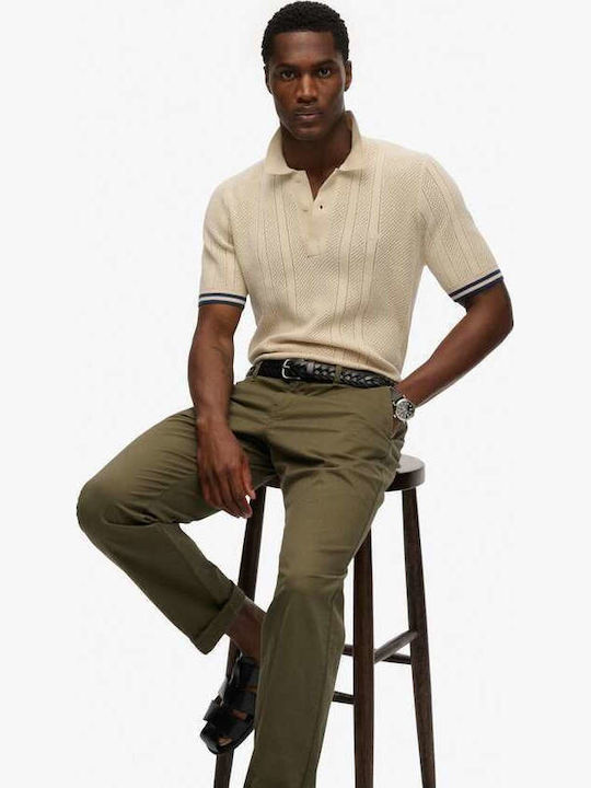 Superdry Texture Polo Μπλούζα Oatmeal Beige