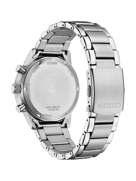 Eco-Drive Мъжки Часовник 42mm Eco-Drive със Сребриста Стоманена Верижка