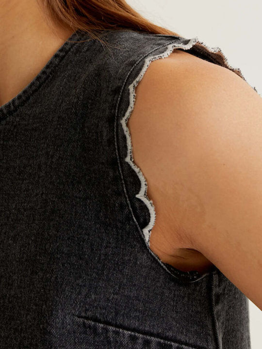 Women's Cotton Sleeveless Blouse Black