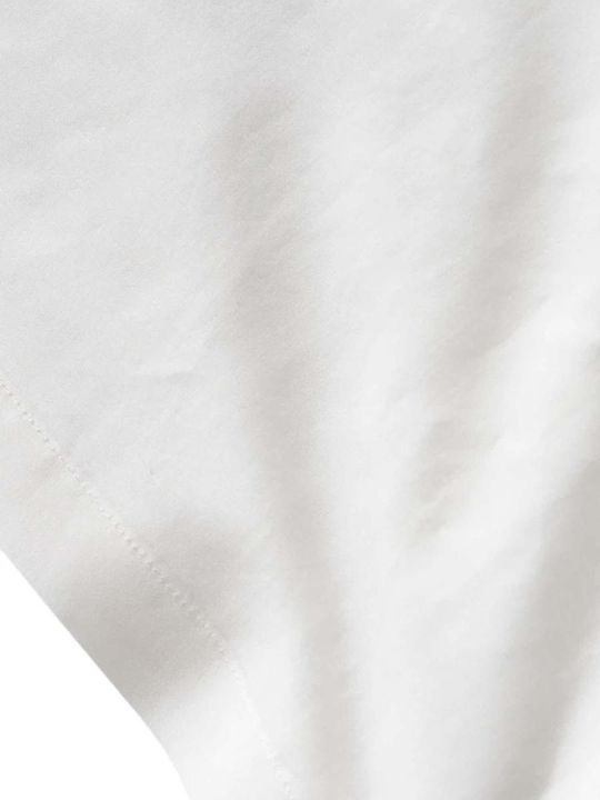 Damen Sommer Leinen Ärmellose Bluse in Creme Farbe