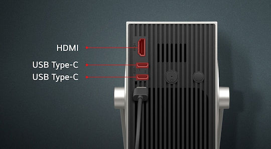 LG CineBeam PU600U Преносим (Мини) Проектор DLP 4K Ultra HD Лазерен с Wi-Fi (Вграден) и Вградени Говорители PU600U.AEU