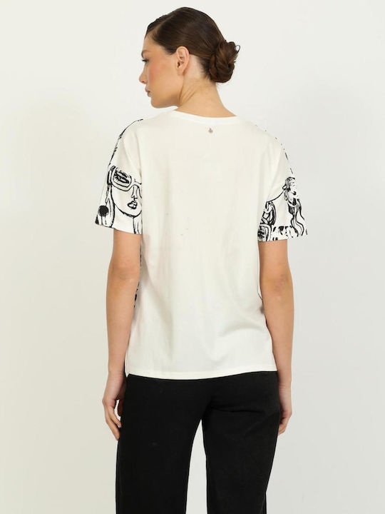 Γυναικείο T-shirt Άσπρο