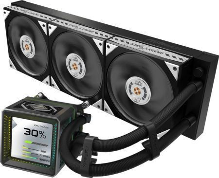 ASRock Steel Legend Dark 360 LCD Υδρόψυξη AIO CPU με 3 Ανεμιστήρες 120mm και RGB Φωτισμό