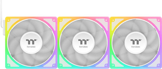 Thermaltake Toughfan Ex Case Fans 120mm (2000rpm / 59.34cfm) with ARGB Lighting Pack of 3 White