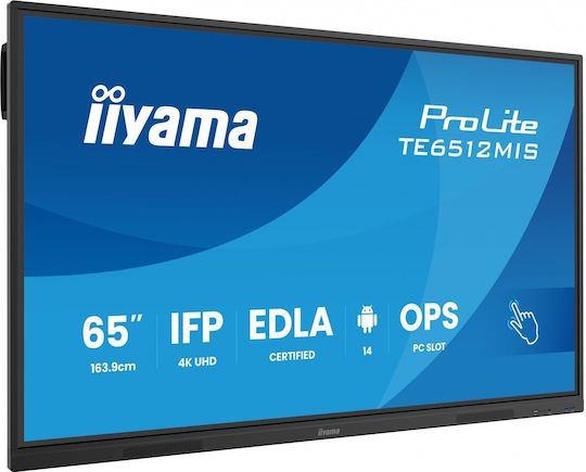Iiyama TE6512MIS-B4AG Digitale Anzeigetafel LCD VA 4K UHD 65 Zoll mit Touchscreen