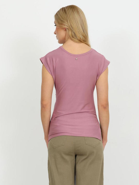 Γυναικείο T-shirt Dusty Ροζ