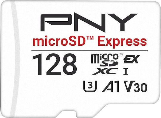 PNY microSDXC 128GB U3 V30 A1 UHS-I 890MB/s с адаптер