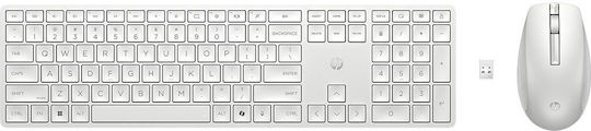 HP 655 Wireless Keyboard & Mouse Set English UK White