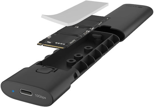 Icy Box Θήκη για Σκληρό Δίσκο M.2 SATA III NVME με σύνδεση Type-C