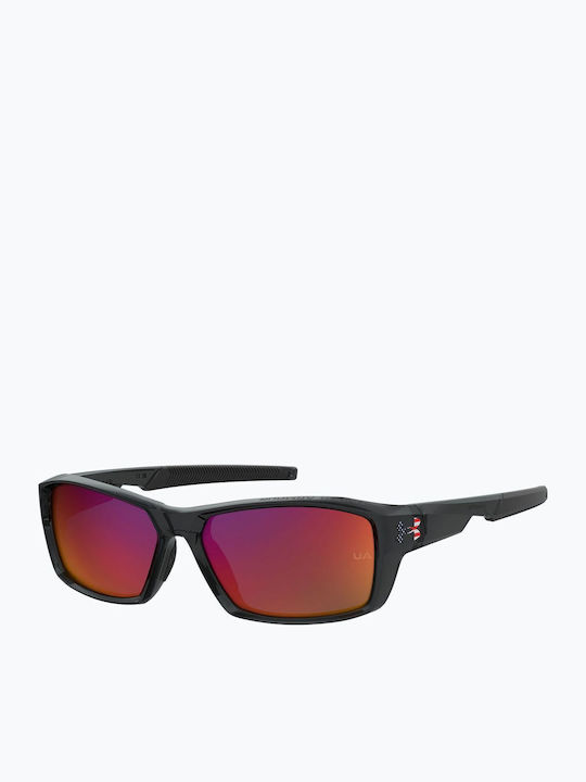 Under Armour Fanatical Unisex Ochelari De Soare Cu Culoare Full Face Neagră Și Lentilă Cu Oglindă Transparentă