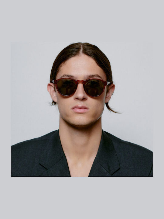 A.Kjaerbede Marvin Sunglasses with Gold Acetate Frame and Green Lenses KL1708-7