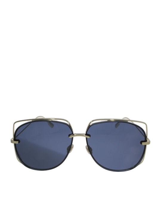 Dior Women's Sunglasses with Gold Metal Frame and Blue Lens DIORSTELLAIRE6 J5GA9