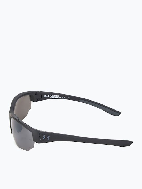 Under Armour Unisex Sunglasses with Black Plastic Frame and Black Lens UA 0012/S 003/M9