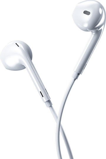 WK Yb09 In-ear Handsfree Ακουστικά με Βύσμα Lightning Λευκό