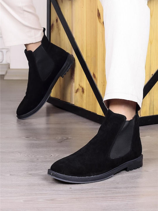 Ghete Bărbați Suede Negre