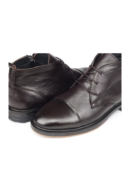 Herrenstiefel Braune Leder Casual