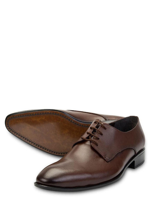 Herren Schuhe Braune Leder Geschnürt