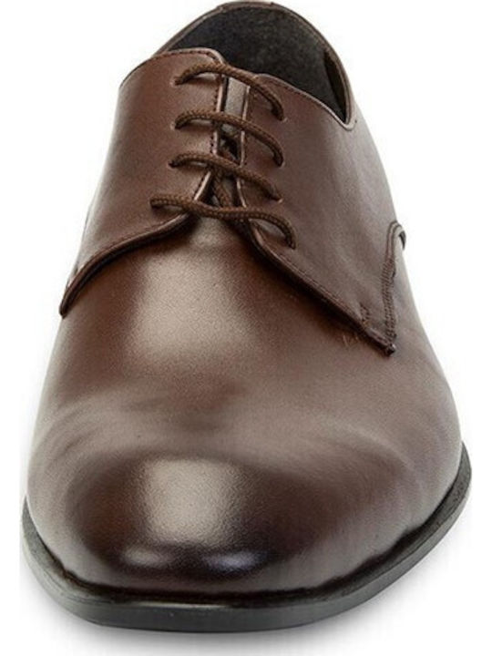 Herren Schuhe Braune Leder Geschnürt