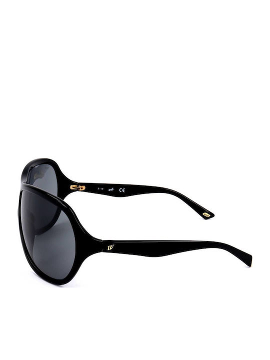 Web Women's Sunglasses with Black Plastic Frame and Black Lens WE0290 01A