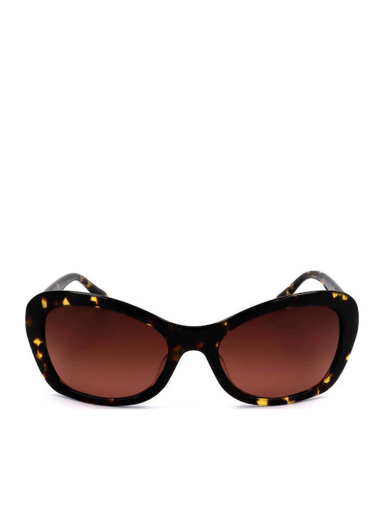 Web Women's Sunglasses with Brown Tartaruga Plastic Frame and Brown Gradient Lens WE0289 52F