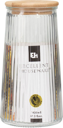 Excellent Houseware Vaza Uz General cu capac ermetic Sticlă Transparent 1400ml Excellent Houseware Vaza Uz General cu capac ermetic Sticlă Transparent 1400ml