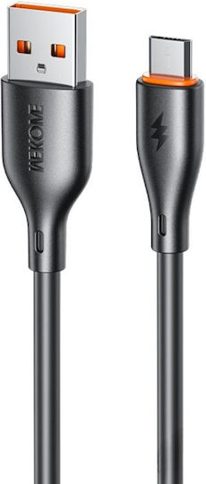 WK Regular USB 2.0 to micro USB Cable Μαύρο 1m 250969 1τμχ