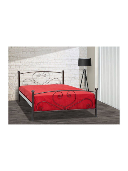 Λαμδα Bett HimiDiplo Metall Weiß für Matratze 110x190cm