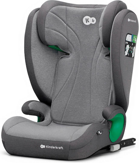 Kinderkraft Junior Fix Baby Car Seat High-back Booster i-Size with Isofix Gray