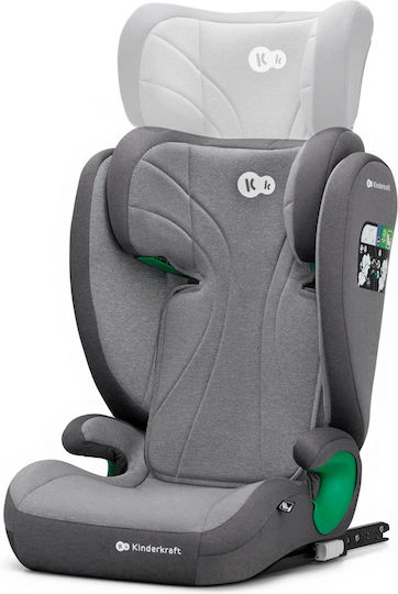 Kinderkraft Junior Fix Baby Car Seat High-back Booster i-Size with Isofix Gray