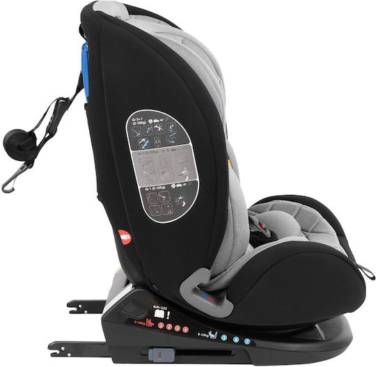 Kikka Boo Multistage Детско Столче за Кола с Isofix Светло сиво 0-36 кг