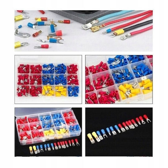 Set 280 Conectori Izolați de Sertizat Dimensiuni Diferite 2.8 4.8 6.3 Mm M4 Femelă Mascul Metal Plastic Multicolor