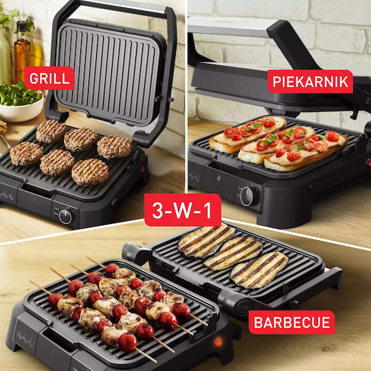 Tefal Supergrill 3In1 Сандвич тостер грил с подвижни плочи 2000W Черна