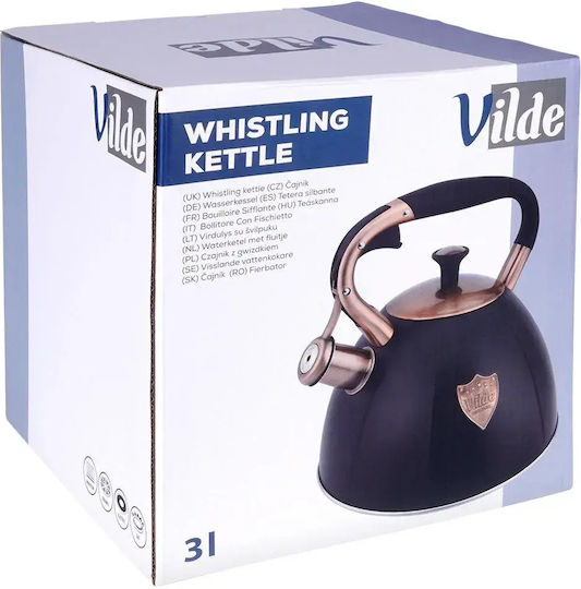 Orion Teekessel mit Tasse Rostfreier Stahl Schwarze 3000ml