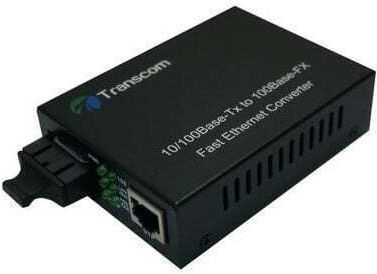 Convertor Media 10/100m 1310/1550nm Wdm 8 Dip Switch Tip A Singlemode 20km Conector Sc Transcom "ts-100-bd-20a-8dip"