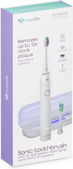TrueLife Electric Toothbrush with Pressure Sensor and Travel Case White