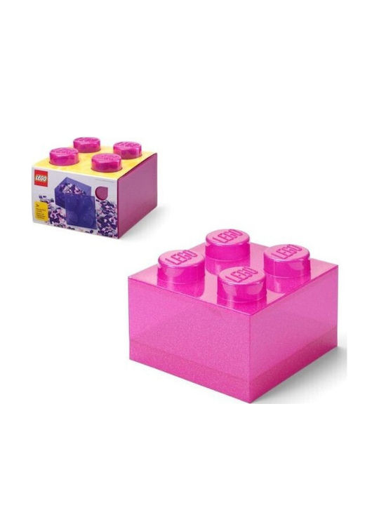 LEGO Παιδικό Κουτί Αποθήκευσης από Πλαστικό Ροζ