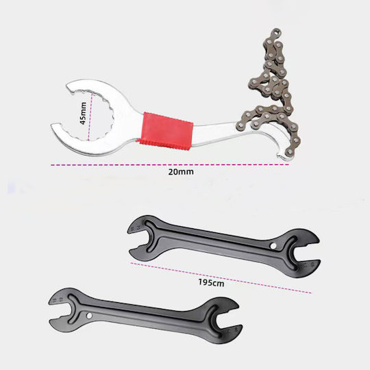 17 In 1 Bicycle Repair Tool Kit Zola Plastic Iron 27 × 6 × 22 Cm