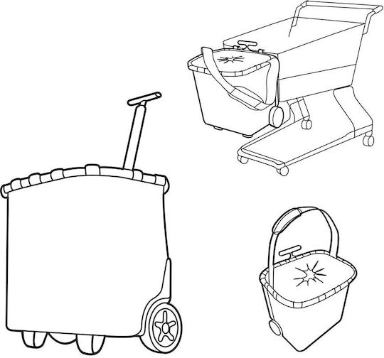 Carry Cruiser Multicolored Shopping Trolley Multicolour
