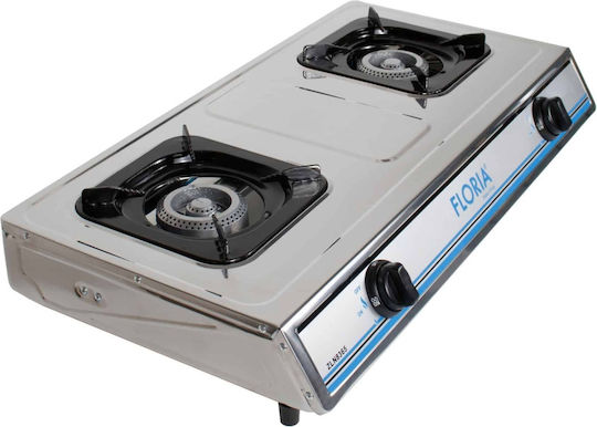 Zilan Floria Countertop Liquid Gas Double Inox Hearth