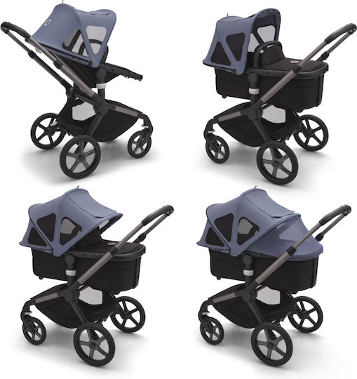 Bugaboo Sunshade Stroller Blue Breezy V2 Fox 5/fox canopy