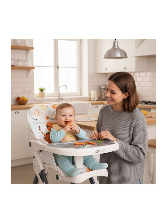 Ecotoys Klappbarer Baby Hochstuhl Weiß